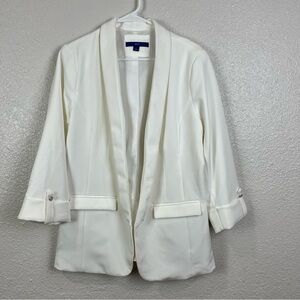 Apt. 9 Women's White Open Front Blazer